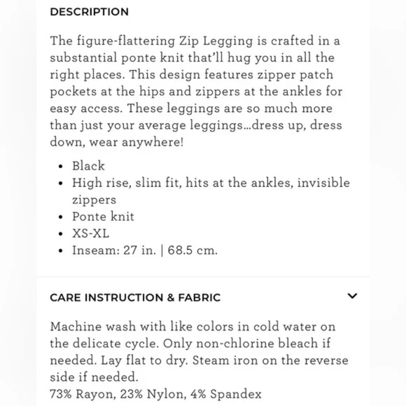 CAbi - Zip leggings in black - Picture 12 of 14